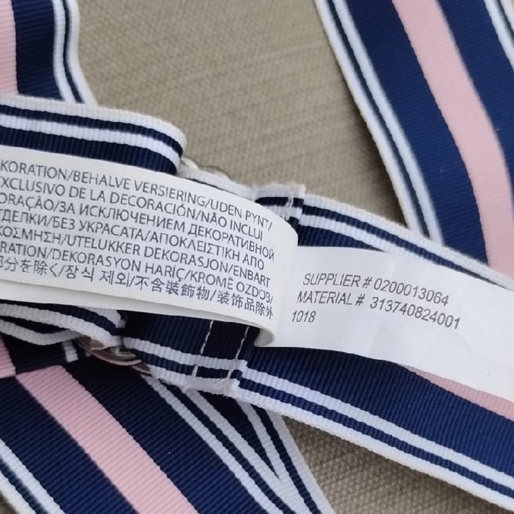 Polo Ralph Lauren Pink and Blue Striped Belt